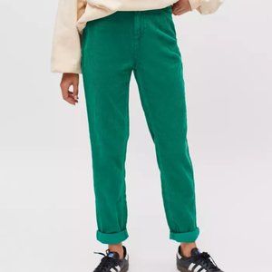 BDG Color Corduroy High-Waisted Jeans- Light/dull Blue
